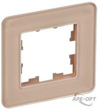 Изображения товара BRITE Рамка 1-ая РУ-1-2-Бр стекло дымчатый RE | BR-M12-G-41-K97 | IEK