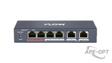 Изображения товара F-SW-EU206POE-V/L - неуправляемый коммутатор Value СЕРИЯ(100M, PoE) 4 RJ45 100M PoE с грозозащитой 6кВ, iFLOW