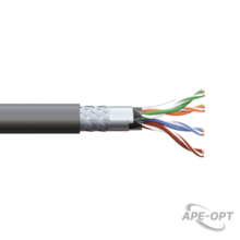 Изображения товара Кабель витая пара TERACOM PRO Cat.5E SF/UTP для промышленного Ethernet проводник 4 пары 19x0,1мм 26AWG оболочка полиуретан -40°C – +80°C цвет черный (