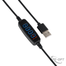 Изображения товара Светильник кольцевой 10W 600lm 3000-6500K 5V USB IP20 160*23мм черный дим, пульт LED 1/48 | RL001 | Gauss