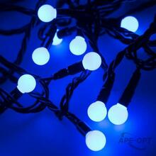 Изображения товара Светодиодная гирлянда ARD-BALL-CLASSIC-D13-5000-BLACK-50LED BLUE (230V, 3.5W) | 025564 | Arlight
