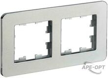 Изображения товара BRITE Рамка 2-ая РУ-2-1-Бр металл алюминий RE | BR-M22-M-01-K47 | IEK
