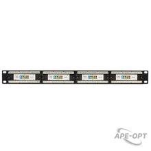 Изображения товара Патч-панель TERACOM 19'' Cat.5E 1U неэкранированная UTP 24 порта RJ-45 110 IDC | TRC-PPNL-5EUTP-1U24 | EKF