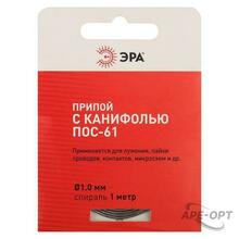 Изображения товара Припой PL-PR03 с канифолью ПОС-61 1.0 мм спираль 1 м | Б0052557 | ЭРА