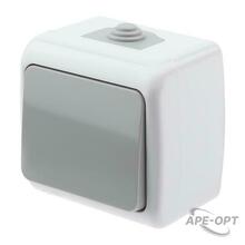 Изображения товара 5-101-03 Выключатель, 10А-250В, IP54, ОУ, Atlantic, серый | Б0050940 | Intro