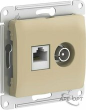 Изображения товара Glossa Титан Розетка 2-ая TV + компьютерная RJ45, кат