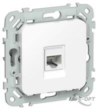 Изображения товара FLITE Розетка компьютерная RJ45 кат.5Е UTP РК5е-1-0-ФлБ белый | FI-K12-1-K01 | IEK