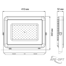 Изображения товара Прожектор светодиодный СДО PFL-S2-SMD 200Вт 6500К IP65 (с клапаном) | 5002173D | Jazzway