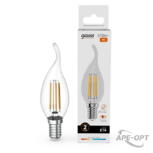 Изображения товара Лампа светодиодная Filament Elementary Свеча на ветру 8W 510lm 2700К Е14 LED 1/10/100 | 42118 | Gauss