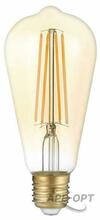 Изображения товара Лампа светодиодная F-LED ST64-7W-824-E27 gold (филамент, зол, 7Вт, тепл, E27) (20/960) | Б0047664 | ЭРА