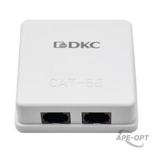 Изображения товара Универсальная розетка CAT5E Keystone, 2 порта | RNW5E2WH | DKC