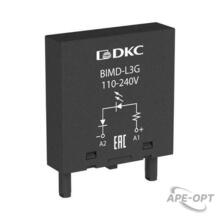 Изображения товара Модуль индикации и защиты, LED зелёный+Варистор (A1+), 24V AC/DC | BIMD-LV1G | DKC