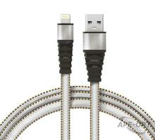 Изображения товара Кабель REXANT USB-Lightning 2.4 A, 1 м, белая нейлоновая оплетка |18-7056 | REXANT