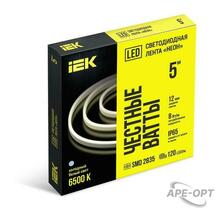 Изображения товара Лента LED "неон" 2835-120LED 8Вт/м IP65 12мм 24В 6500K| LSR6-2-120-65-3-05| IEK