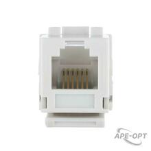 Изображения товара Механизм розетки компьютерной RJ-45, кат.5е, UTP модуль (8 контакта) LK45 | 856100 | Ecoplast