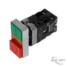 Изображения товара Кнопка LAY5 «I-O» прямоугольная 230 В NO+NC | 36-5541 | REXANT