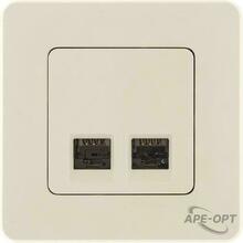 Изображения товара Inspiria Слоновая кость Розетка 2-ая компьютерная RJ45 С/У категория 5e UTP | 673836 | Legrand