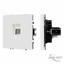 Изображения товара ARL NOBE Розетка телефонная софт-тач белый кварц SCT-MTL1-SFPL-WH (RJ-11, 4C) | 054300(1) | Arlight