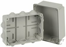 Изображения товара Распаячная коробка ЭРА KORv-190-140-120-10g ОП серая 190х140х120мм на винтах 10 гермовводов IP55 | Б0071918 | ЭРА