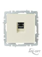 Изображения товара BRITE Розетка RJ45 компьютерная кат.6 РК11-БрКр бежевый | BR-K10-2-K10 | IEK
