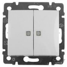 Изображения товара Valena DIY Белый Выключатель 2-х клавишный c подсветкой | 694290 | Legrand