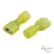 Изображения товара Клемма плоская полностью изолированная гнездо 6.6 мм в нейлоне 4-6 мм² (РПи-м(н) 6.0-(6.3)) желтый | 08-0652 | REXANT