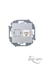 Изображения товара Simon 15 Алюминий Розетка компьютерная RJ45 кат.5е, Systimax | 1591598-033 | Simon