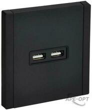 Изображения товара FORTE&PIANO Розетка USB A+A 3,1А FP149M черный | FP-U21-D31-M-K02 | IEK