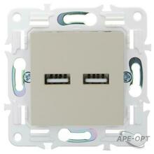 Изображения товара SKANDY Розетка USB A+A 3,1А SK-R15B бежевый | SK-U21-D31-K10 | IEK