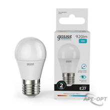Изображения товара Лампа светодиодная LED Elementary Шар 12W 920lm E27 4100K | 53222 | Gauss
