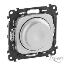 Изображения товара Valena ALLURE DIY Алюминий Светорегулятор поворотный, 300Вт, универсальный, без нейтрали | 752960 | Legrand