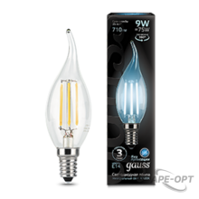 Изображения товара Лампа светодиодная LED Filament Свеча на ветру E14 9W 710lm 4100K | 104801209 | Gauss