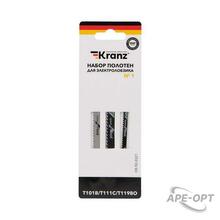 Изображения товара Набор полотен для электролобзика KRANZ № 1 T101B/T111C/T119BO (3 шт./уп.) |KR-92-0321 | Kranz