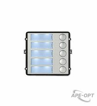 Изображения товара TI-2308M/5 - Дополнительный модуль на 5 кнопок вызова для совместной работы с TI-2308M/M