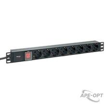 Изображения товара Блок розеток PDU TERACOM PRO 19" 1U 16А/250В 8 розеток Schuko 2 метра сечение 3x1,5 мм2 | TRP-HPD-LSP-16A-8SH-2MSH | EKF