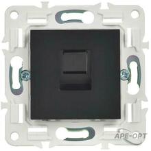 Изображения товара SKANDY Розетка компьютерная RJ45 кат.5E SK-K01Bl черный | SK-K10-1-K02 | IEK