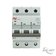 Изображения товара Выключатель автоматический трехполюсный AV-10 6А D 10кА AVERES | mcb10-3-06D-av | EKF