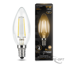 Изображения товара Лампа светодиодная Black LED Filament Свеча E14 11W 720lm 2700К | 103801111 | Gauss