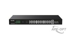 Изображения товара IP-COM G1128P-24-410W - Неуправляемый PoE коммутатор с 24 Гигабитными портами PoE и 2 SFP портами.