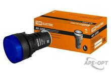 Изображения товара Лампа AD-22DS(LED)матрица d22мм синий 230В | SQ0702-0005 | TDM