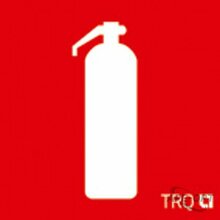 Изображения товара Пиктограмма (Наклейка) ППБ 0003 Огнетушитель (135*260) для SIRAH IP65 | 2502002580 | Световые Технологии