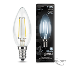 Изображения товара Лампа светодиодная Black LED Filament Свеча E14 11W 750lm 4100К | 103801211 | Gauss