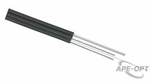 Изображения товара Cabeus SW-FTTH-9-02-3-LSZH-IN/OUT-40 Кабель волоконно-оптический 9/125 одномодовый, 2 волокна, усилен двумя стальными проволоками, FTTH с внешним силовым элементом из стальной проволоки, внутренний/внешний, (-40C ~ +60), LSZH, черный