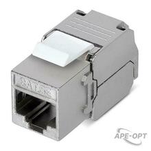Изображения товара Модуль Keystone Jack RJ-45(8P8C), FTP экранированный, CAT 5e, тип 180 градусов, самозажимной REXANT PRO | 02-0071 | REXANT