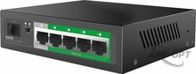 Изображения товара P106GC - Коммутатор Netis неуправляемый, настольный, 4 PoE+ порта 100 Мбит/с, 1 порт 100 Мбит/с RJ45 Uplink, 1 порт SFP Uplink, PoE бюджет 60Вт
