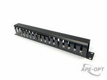 Изображения товара Hyperline CM-1U-ML16-COV Кабельный организатор металлический с крышкой, 19", 1U