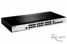 Изображения товара DES-3200-28/C1A Управляемый L2 коммутатор D-Link с 24 портами 10/100Base-TX, 2 портами 100/1000Base-X SFP и 2 комбо-портами 100/1000Base-T/SFP