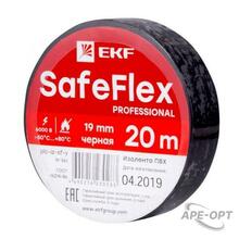 Изображения товара Изолента ПВХ черная 19мм 20м серии SafeFlex | plc-iz-sf-b | EKF