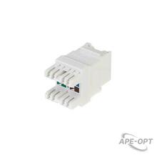 Изображения товара Модуль Keystone Jack RJ-45(8P8C), UTP неэкр., CAT 6, тип 180 гр, с пылезащитной шторкой, белый PRO | 02-0254-1 | REXANT