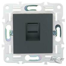Изображения товара SKANDY Розетка компьютерная RJ45 кат.5E SK-K01G графит | SK-K10-1-K53 | IEK
